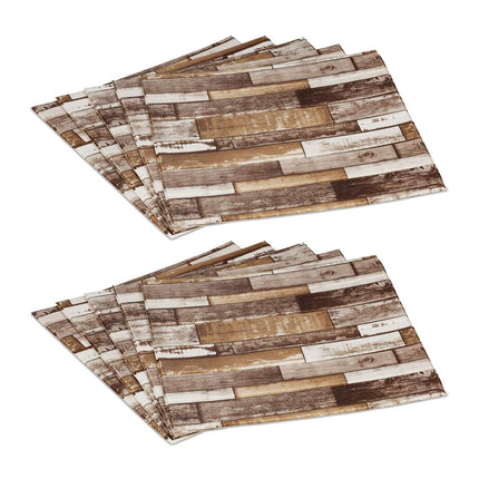 Wood look wall panels set of 10