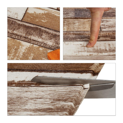 Wood look wall panels set of 10