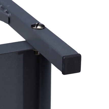Wood shelf in gray metal