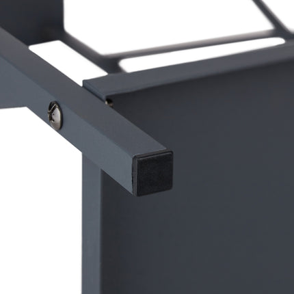 Wood shelf in gray steel