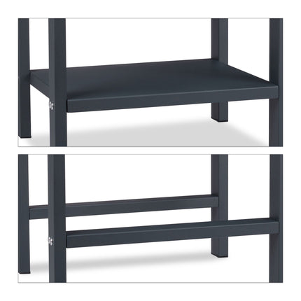 Wood stand with 2 shelves