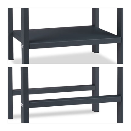 Wood stand with 2 shelves