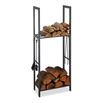 Wood stand with 2 shelves