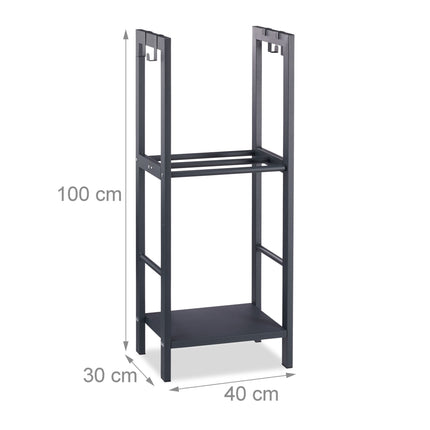 Wood stand with 2 shelves
