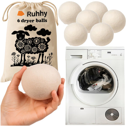 Wool dryer balls 6 pcs 25704