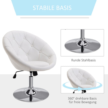 Adjustable swivel work stool, chrome steel, 56-90 Cm