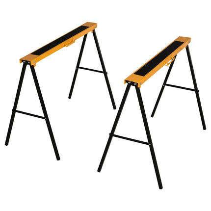 Folding steel saw horse - non-slip, 125 kg capacity