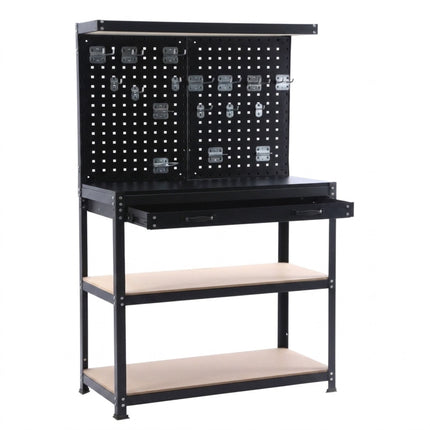 Workbench With Pegboard, Drawer, 19-Piece Tool Set