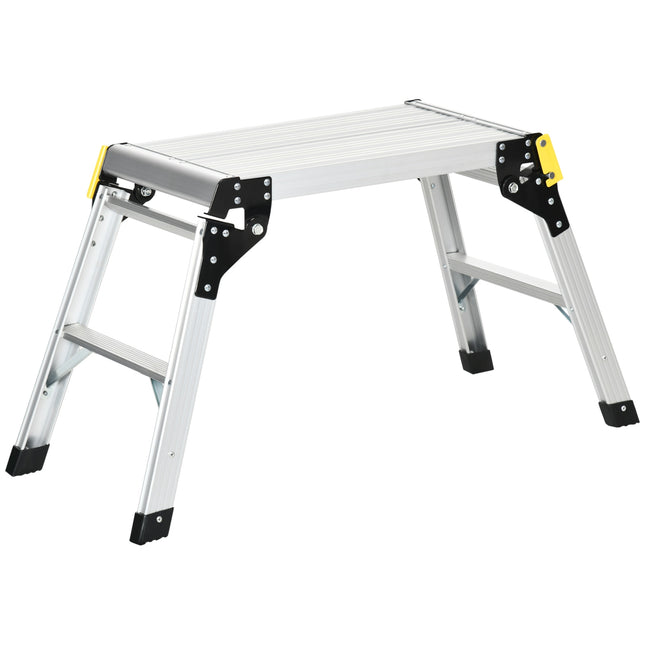 Folding workbench and platform, aluminum, 150 kg capacity