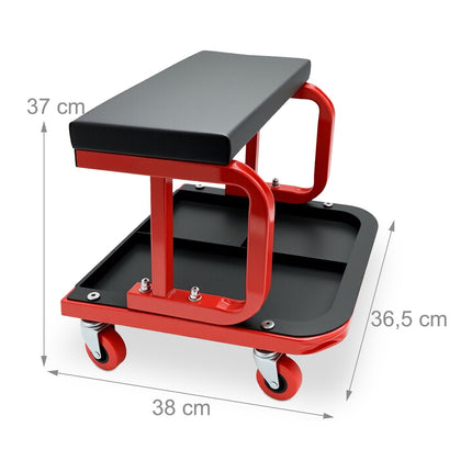 Workshop Stool with Wheels, 100 kg Capacity