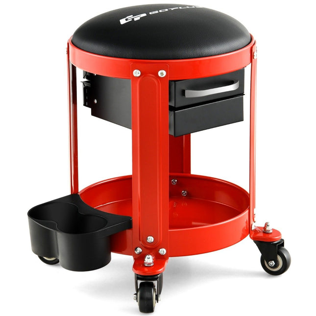 Workshop stool 150 kg load capacity Workshop seat with 2 drawers & can holder