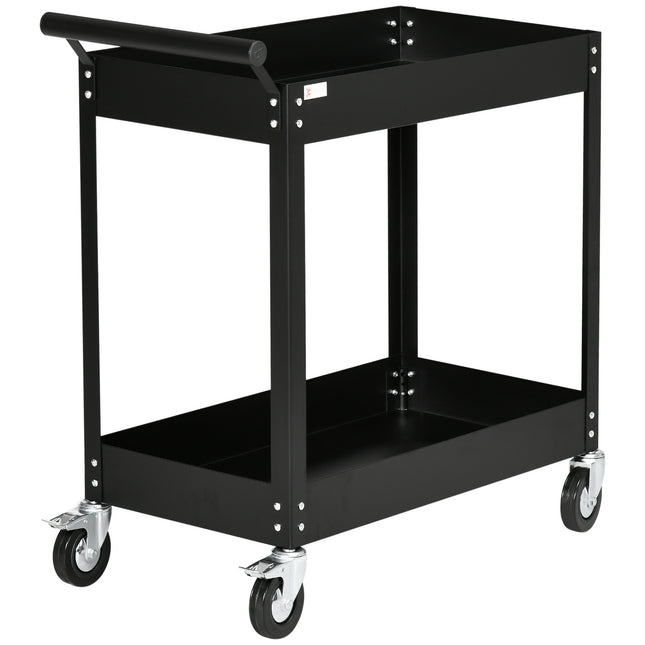 Workshop trolley, 2-level steel, 150 kg load capacity