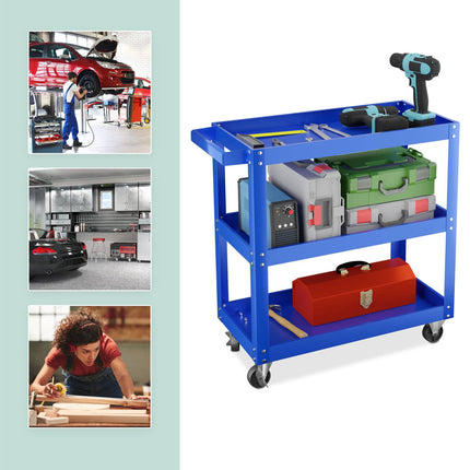 Workshop trolley with 3 shelves
