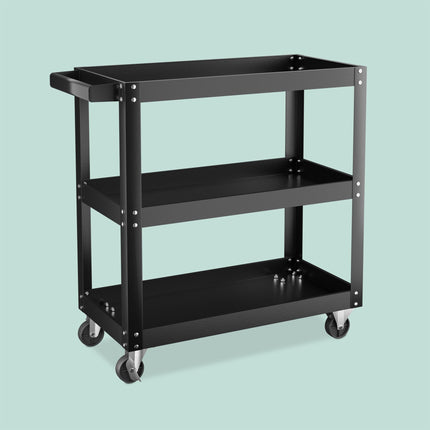 Workshop trolley with 3 shelves