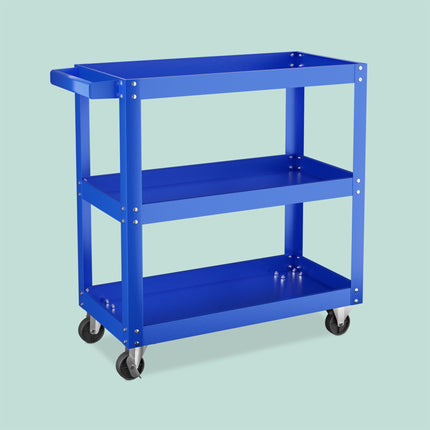 Workshop trolley with 3 shelves