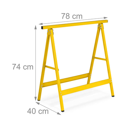 Work stands, 2 pcs, yellow