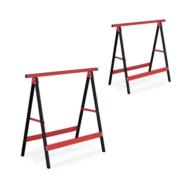 Work trestle set of 2 red/black