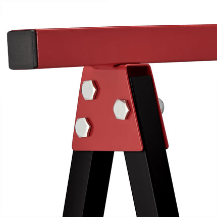Work trestle set of 2 red/black