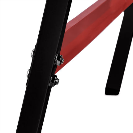Work trestle set of 2 red/black
