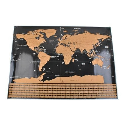 World map - scratch card with flags