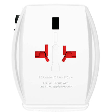 World travel adapter MUV USB AC65PD USB-A+USB-C PD 65W Ungrounded