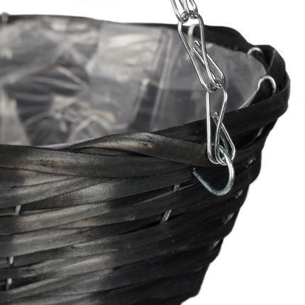 Woven hanging basket set of 3