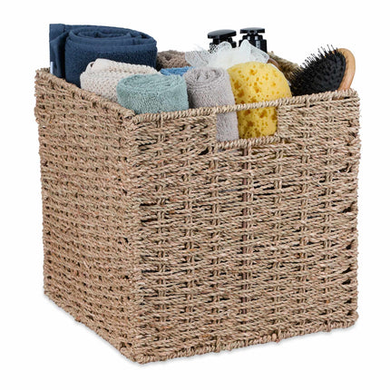 Woven seaweed storage basket