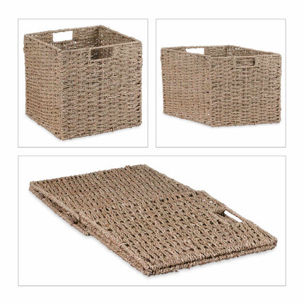 Woven seaweed storage basket