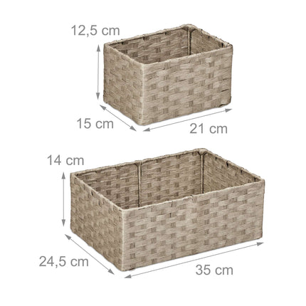 Woven storage basket, set of 3