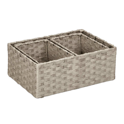 Woven storage basket, set of 3