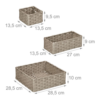 Woven storage basket, set of 4