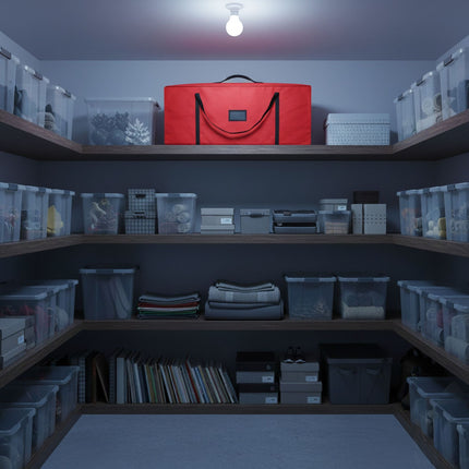 Wrapping Paper Storage Bag with Mesh Pockets