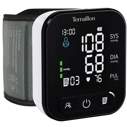 Wrist Blood Pressure Monitor – USB-C Rechargeable, Large LCD