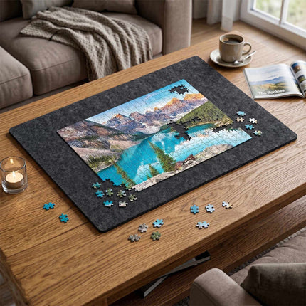 XL Foldable Felt Jigsaw Mat – Non-Slip Grey Surface