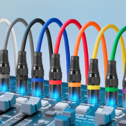 XLR Microphone Cables 2 m, 10-Pack, Shielded 3-Pin