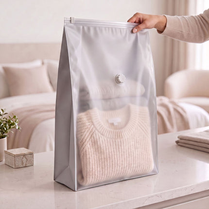 XL Vacuum Storage Bags, 100x80 cm, Grey, Pack of 4