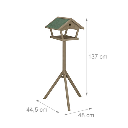 XXL Bird Feeder with Stand – Weatherproof, Fir Wood