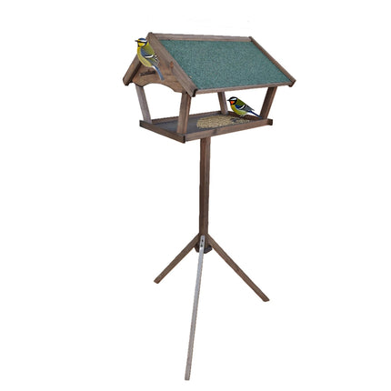 XXL Bird Feeder with Stand – Weatherproof, Fir Wood