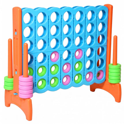 XXL Connect Four Game – Light Blue-Orange, Plastic