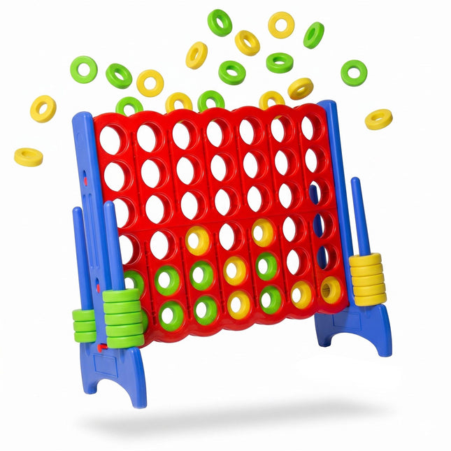 XXL Connect Four Game – Red & Blue, Outdoor, Plastic