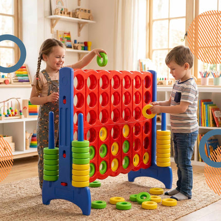 XXL Connect Four Game – Red & Blue, Outdoor, Plastic