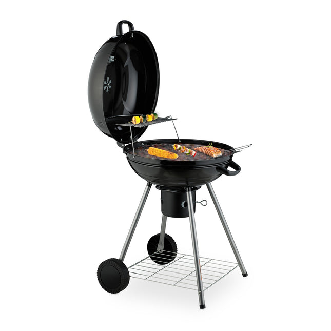 XXL Kettle BBQ Grill with Wheels, Large Cooking Surface