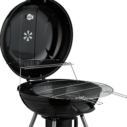 XXL Kettle BBQ Grill with Wheels, Large Cooking Surface