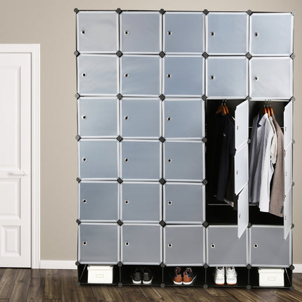 XXL Modular Wardrobe System with 25 Compartments