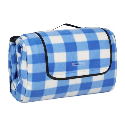 XXL Picnic blanket blue and white checkered