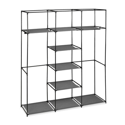 XXL fabric wardrobe with 2 clothes rails