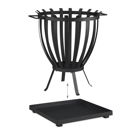 XXL fire basket with base plate