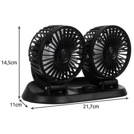 Xtrobb 23222 Double Car Fan