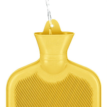 Yellow Hot Water Bottle 2L – Leak-Proof, Pain Relief