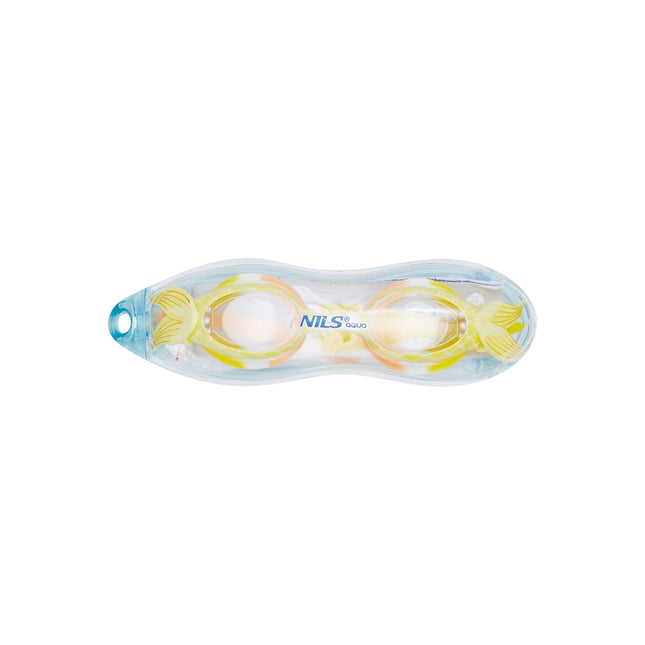 Yellow Junior Mermaid Swimming Goggles, Anti-Fog Lens
